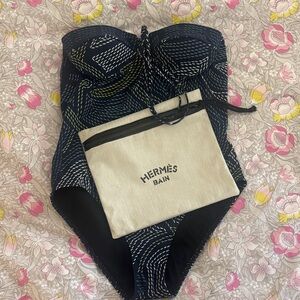 Hermès one piece swimsuit Whitney bleu paisley